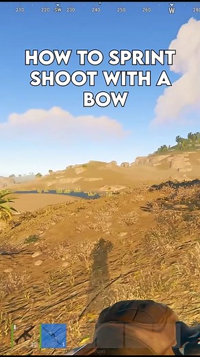 How to sprint shoot with a bow🤯 | #tips #tricks #tutorial #easy #beginner #fast #rustconsole #rust #advanced