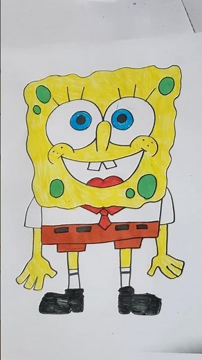 SpongeBob SquarePants Coloring Time! 🎨 Easy Cartoon Character Drawing