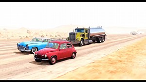 Long Wavy Desert Road - BeamNG.Drive | Drive Gameplay