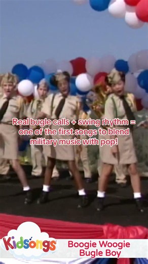 A 1941 WWII song kids still dance to today 🎺🇺🇸 #kidsongs