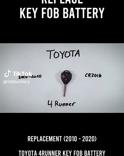Toyota 4Runner Key Fob Battery Replacement (2010 - 2020) #auto #howto #battery #keyfob #toyota #4runner #diyrepair #carcare #keyfobreplacement