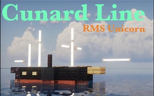 【Minecraft】建造一艘 | 1：5比例 | 冠达航运公司的第一艘船 独角兽号