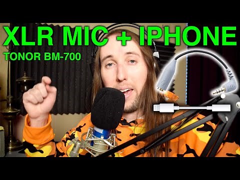 How To Use TONOR Pro Condenser Microphone With iPhone or Smartphone XLR to 3.5mm BM-700