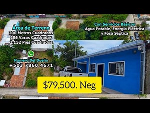 EN VENTA, Casa En Colonia Santa Fé, Chalatenango. $79,500. Neg. Cel: +503 7860 4671