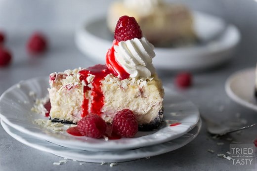 Copycat Cheesecake Factory White Chocolate Raspberry Truffle Cheesecake