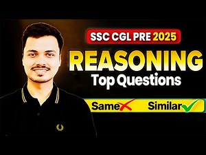 Top SSC CGL Reasoning Questions 2025 | Fast Solving Tricks for Mains | Smart Methods to Save Time