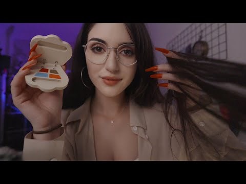 ASMR Most Relaxing Wooden Makeup Shop *night time* Personal Attention, Wooden Makeup, Whispering