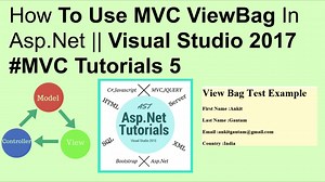 How to use mvc viewbag in asp.net || visual studio 2017 #MVC tutorials 5