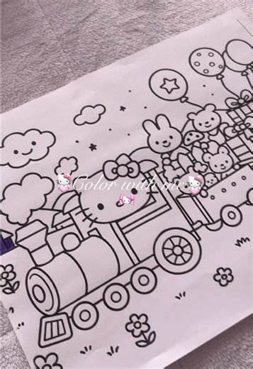Coloring Fun with Hello Kitty 🎀