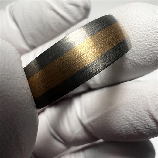 C. 1990 18k and Titanium Men’s Wedding Band - Etsy