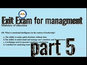 Management exit Exam | part five