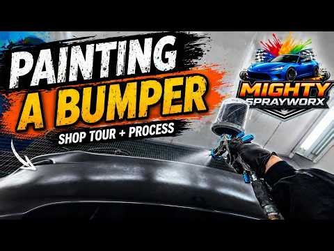 Professional Body Shop Tour + Bumper Painting Process