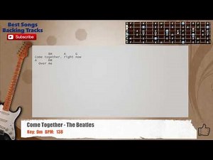 🎸 Come Together - The Beatles Guitar Backing Track with chords and lyrics