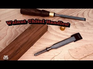 Woodturning Walnut Handles For Narex Unhandled Chisels!! Satisfying!