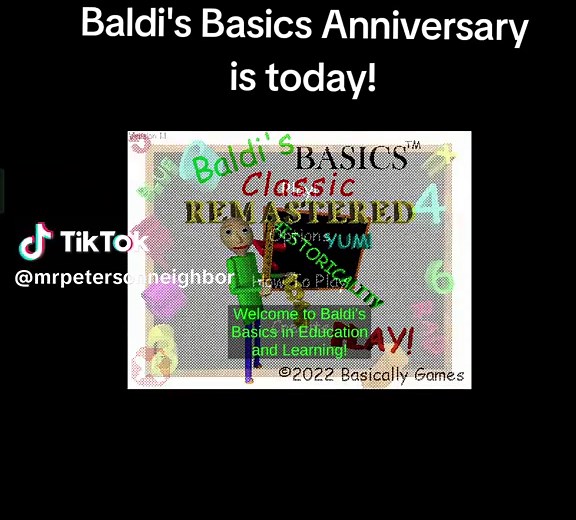 Baldi's Basics Anniversary: Celebrating 8 Years of Fun