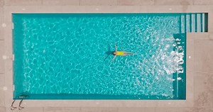 Top Down View Woman Yellow Swimsuit Stock Footage Video (100% Royalty-free) 1110639437 | Shutterstock
