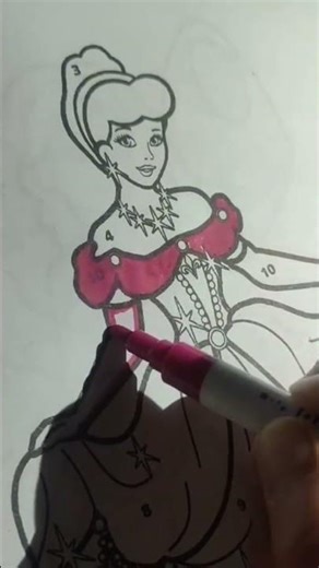 Cinderella coloring page#art #drawing