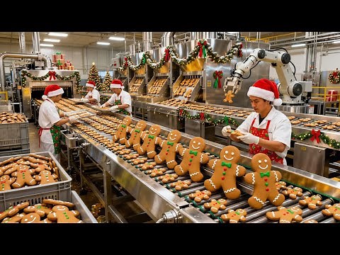 Inside the Gingerbread Man Factory: The Hidden Process Behind Christmas Cookies (Full Process)