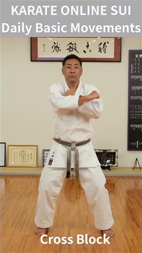 KARATE ONLINE SUI - Daily Basic Movements Cross Block