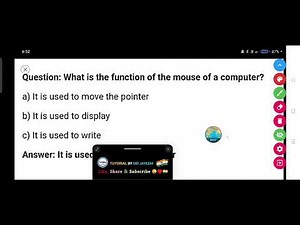 What is the function of the mouse of a computer?