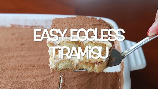 All the great taste of a traditional tiramisu, but so much easier to make and made without the raw eggs. Recipe: https://www.littlesweetbaker.com/easy-eggless-tiramisu-video/ | Little Sweet Baker