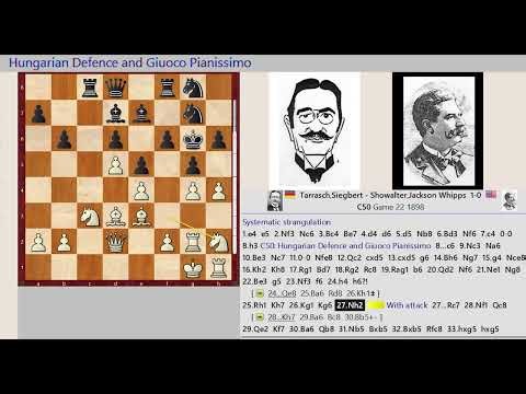 Systematic Strangulation || Tarrasch vs Showalter, Vienna 1898 || IRVING CHERNEV