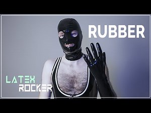 Putting on Black Regulation Rubber Gloves in Rubber Hood