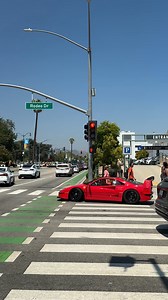 A Ferrari F40 with an LM body kit was seen turning onto Santa Monica Blvd in Beverly Hills, channeling serious Group B energy on the streets. Valued upwards of $3 million, this aggressive take on the legendary twin-turbo V8 icon features extended aero, wider fenders, and a deeper front splitter—homages to the ultra-rare F40 LM race cars. Fun fact: only 19 official F40 LMs were produced, making LM-styled builds like this a wild and rare sight in the wild. #FerrariF40 #F40LM #TwinTurboLegend #Sant