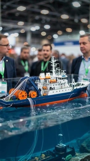 Ultra Realistic Subsea Cable Laying Vessel at Maritime Expo. #youtubeshorts #innovation