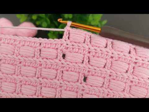 👉 😱 No One Believes This Easy Crochet Stitch! Beautiful 3D Brick Pattern