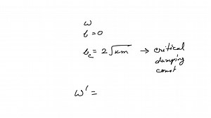 SOLVED: An object is moving in damped SHM, and the damping constant can be varied. If the angular frequency of the motion is ωwhen the damping constant is zero, what is the angular frequency, expressed in terms of ω, when the damping constant is one-half the critical damping value? | Numerade
