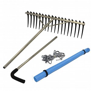 Rake Zilla | Extra Large Heavy Duty Aquatic Weed Rake with Long Tines for Lakes & Ponds - Walmart.com