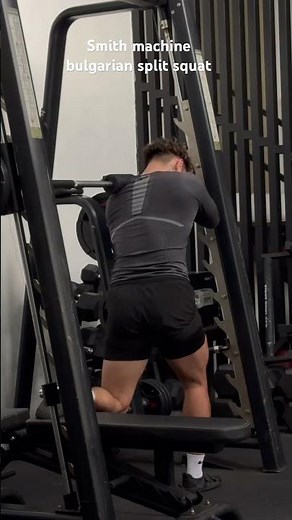 Tutorial on how to do the smith machine bulgarian split squat.
