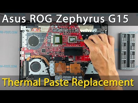 Asus ROG Zephyrus G15 GA502 Disassembly, fan cleaning and thermal paste replacement