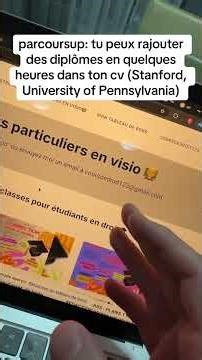 parcoursup: tu peux rajouter des diplômes en quelques heures dans ton cv (Stanford, University of