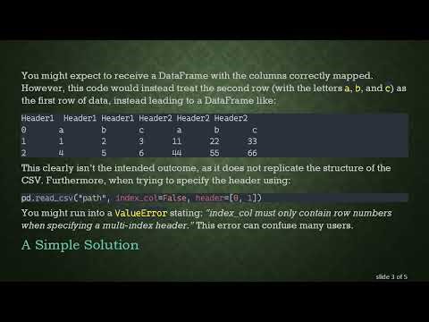 How to Read a Multi-Index Column DataFrame from a CSV File without an Index in Pandas
