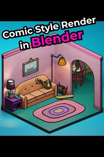 Comic Style Render in Blender🎈