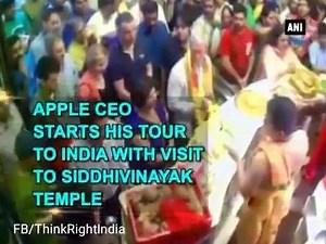 13K views · 99 reactions | Apple CEO Tim Cook started his India tour with a visit to Siddhivinayak Temple and was seen chanting prayers with other devotees. Time now liberals and commies trash their iPhones and iPads ;) ;) | Think Right | Facebook