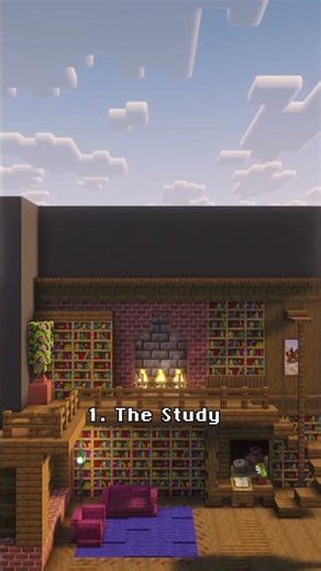 3 Minecraft Library Ideas #minecraft #minecraftbuilding