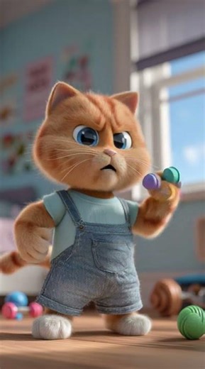 Milo vs Bodybuilder Dog | Funny Gym #catvsdog #animalcartoon #3danimation #gymexercises