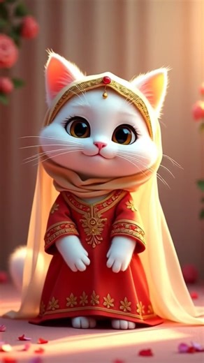 CUTE cat wedding 💍 dance 💖#shots #viral #treanding #aicartoon #ai