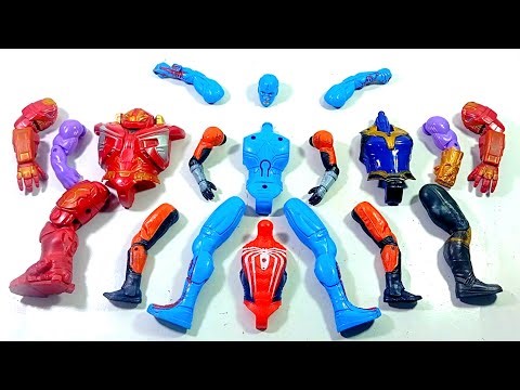 AVENGERS SUPERHERO.. CAPTAIN AMERICA vs HULK BUSTER vs THANOS vs SPIDERMAN MILES MORALES..