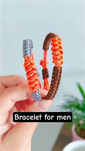 Handmade bracelet for men. Full Tutorial is linked in related video. #bracelet #braceletformen