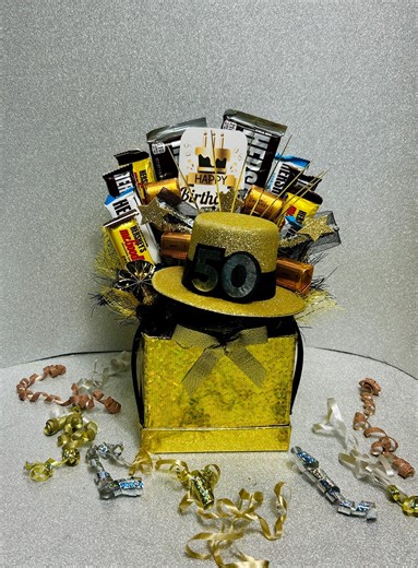 50th Birthday Candy Bouquet for Him or Her. - Etsy