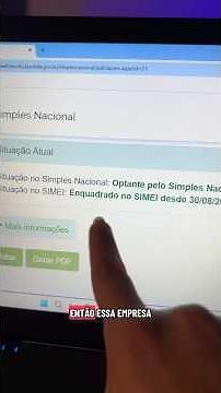 Como verificar se a empresa é MEI e Simples Nacional! Consulta pública | tutorial #contabilidade