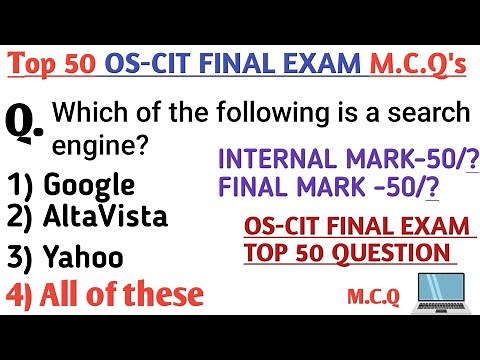 OS-CIT Final Exam question answere discussion.50 + M.C.Q. (part-1). #education #computer