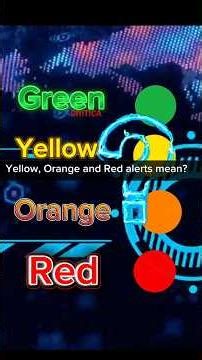 Green 💚, Yellow 🟡, Orange 🧡 or Red ♥️ alert in weather