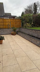 Finished Patio Area With Cladding Wall #landscaping #garden #fyp #landscaper #fypシ | W F Construction