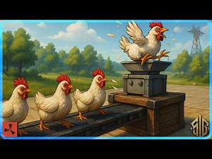 I Built a SOLO Self-Sustaining Scrap Farm with Chickens on Rust!