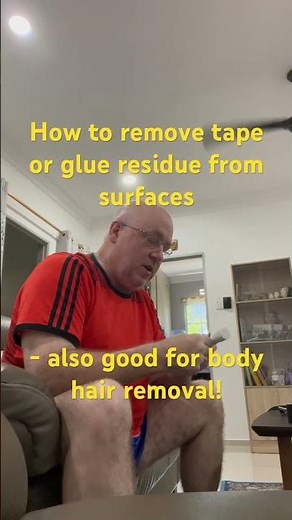 How to remove glue or tape residue from surfaces - use a small piece of tape.